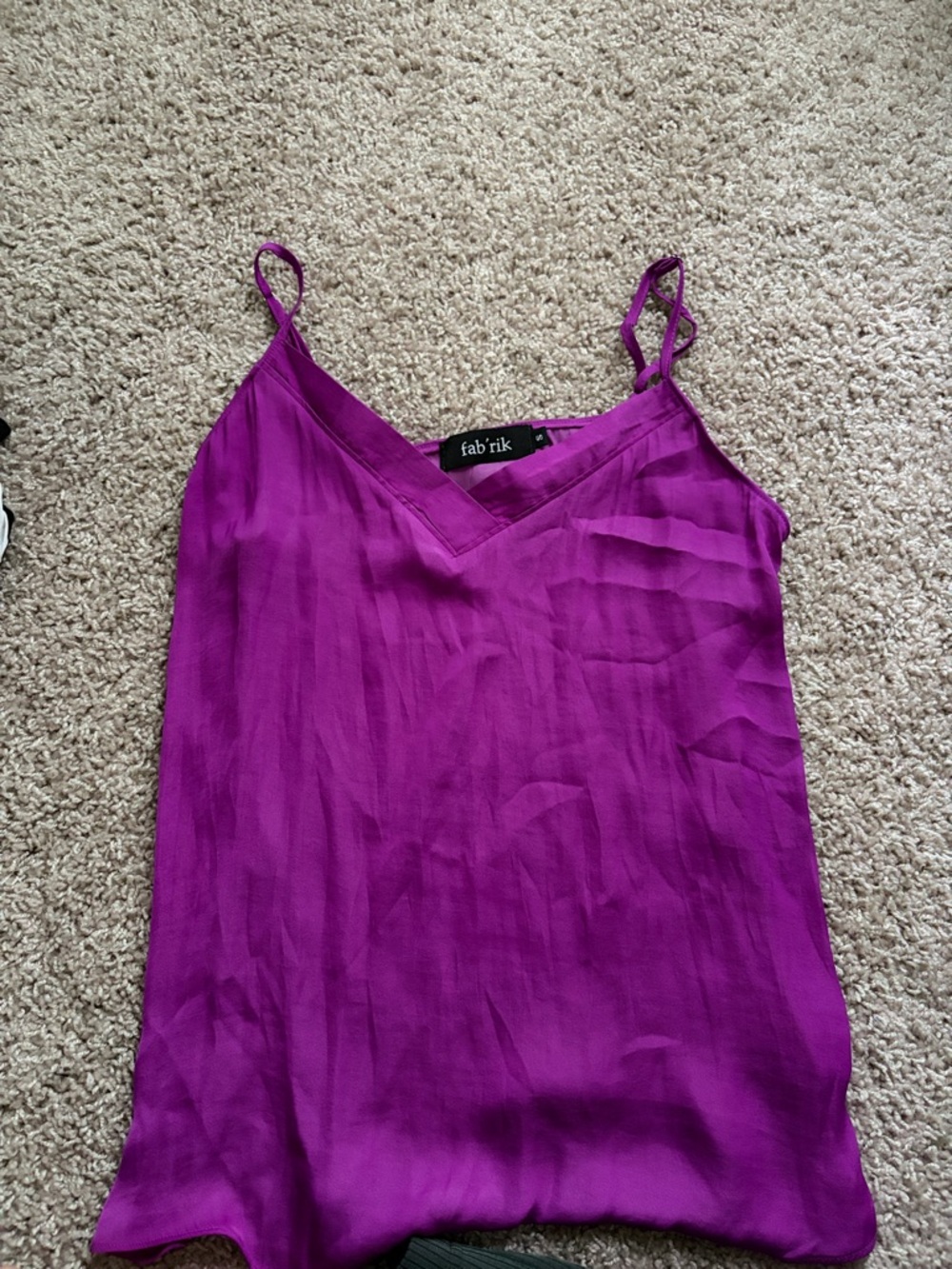 fab'rik Vibrant Purple Satin Cami
